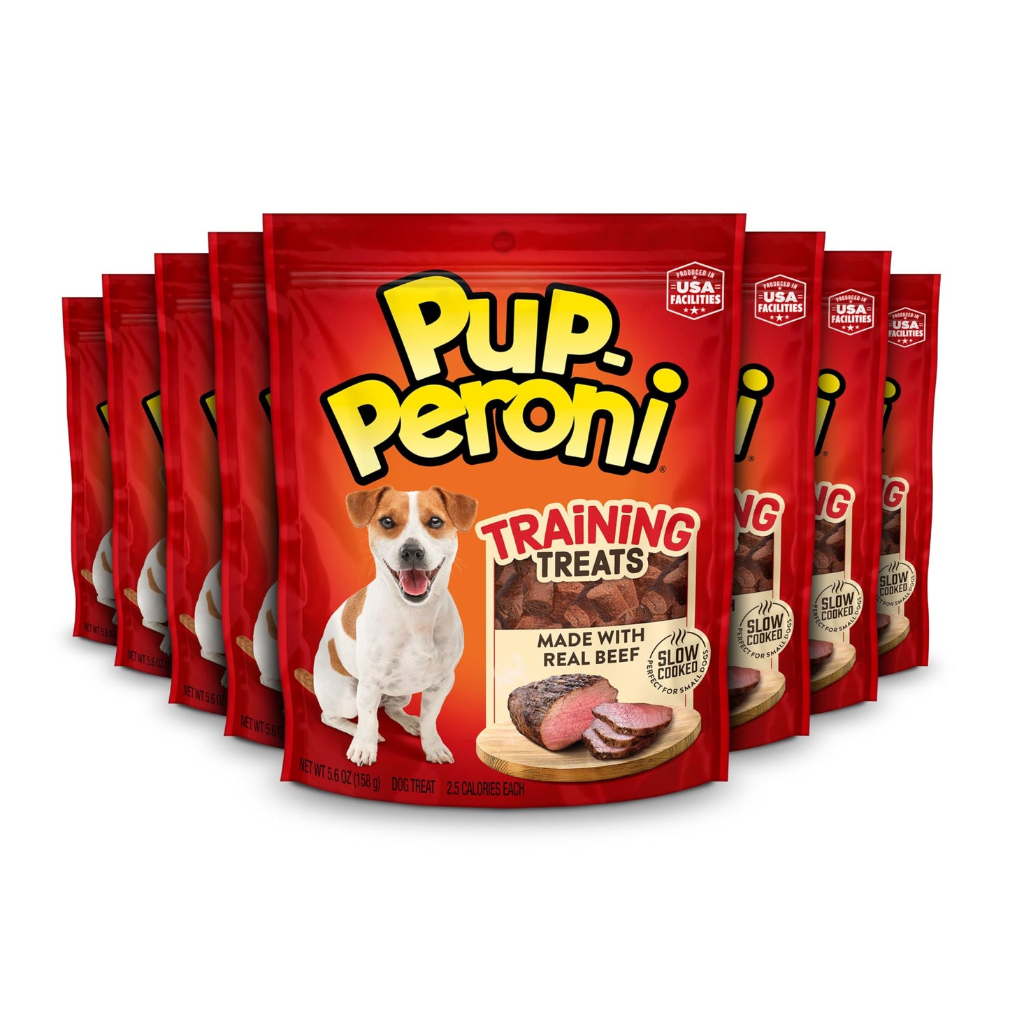 Pup-Peroni Training Dog Treats, Original Beef Flavor, 5.6 Ounce (Pack of 8), Made with Real Beef, Bite Size Rewards