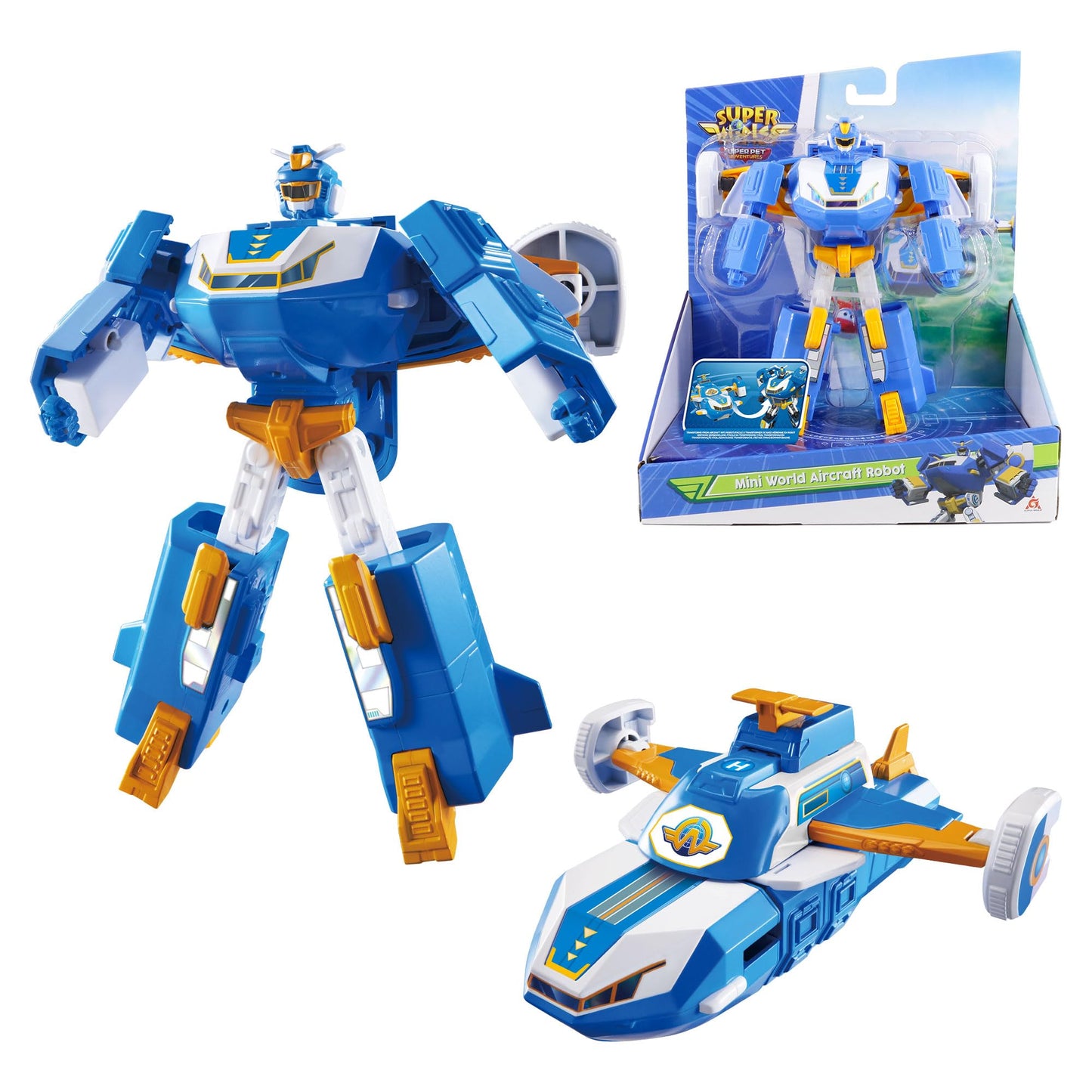 Super Wings World Aircraft Playsets | Season 6 New Air Moving Base | Airplane Toys Mini Plane Transformable Toys | Transform Aircraft to Robot | Preschool Toy Plane Set for 3 4 5 Year Old Boys Girls