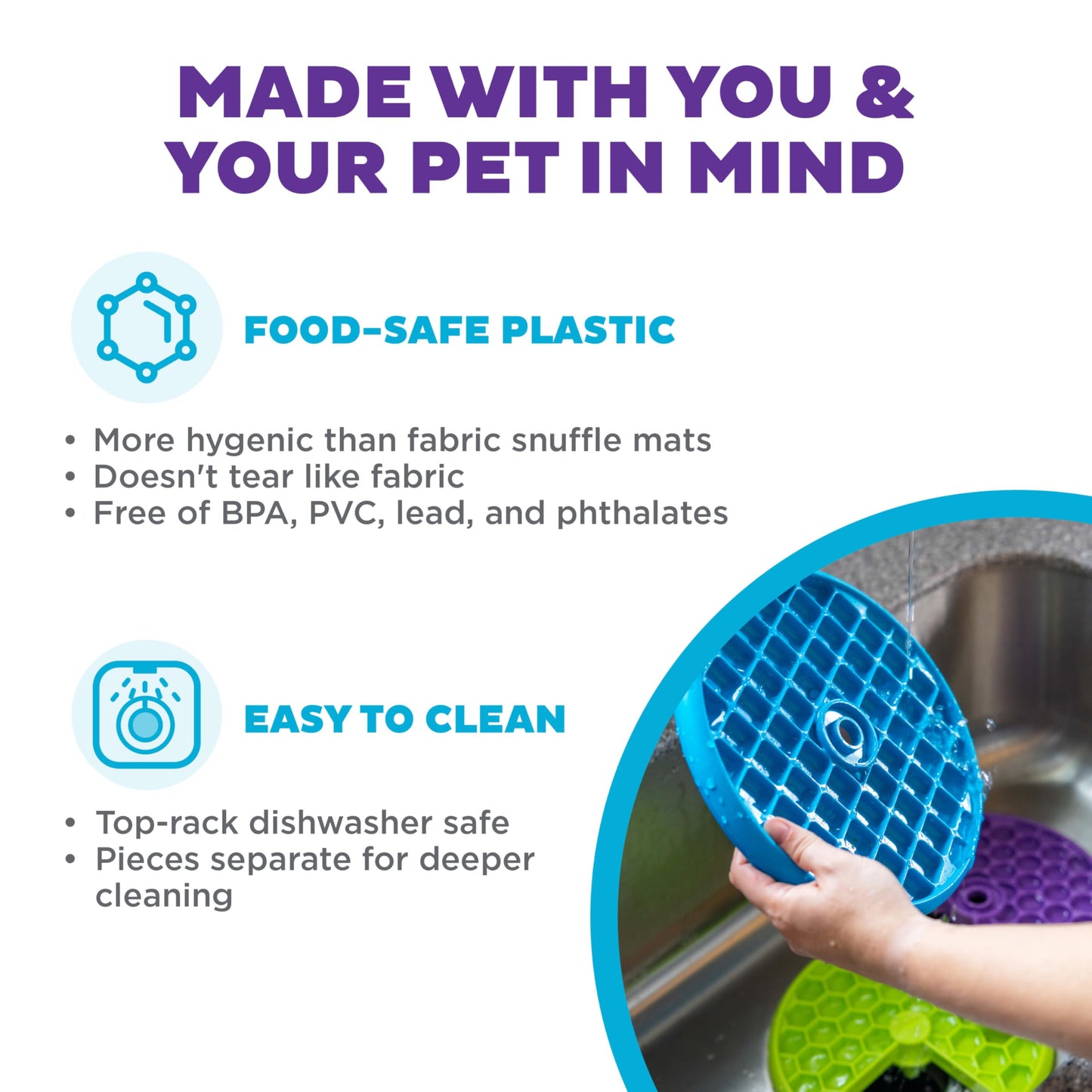 Outward Hound by Nina Ottosson Lickin’ Layers 3-in-1 Interactive Dog Feeder Puzzle, Lick Mat & Slow Feeder Bowl – Mental Stimulation Toy for Medium & Large Dogs
