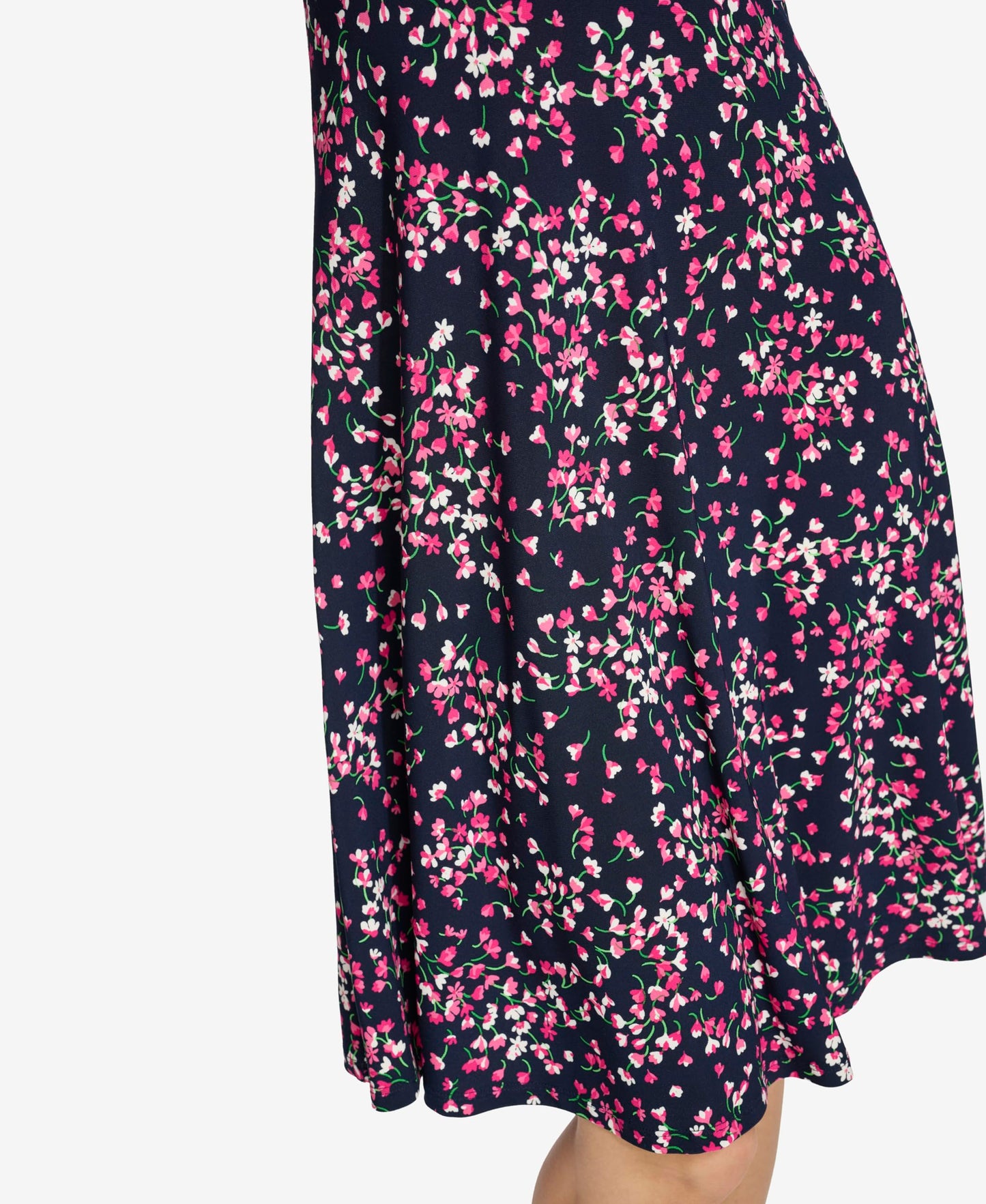 Tommy Hilfiger Womens Empire Waist Fit and Flare Dress Sky Captain/Hot Pink 4