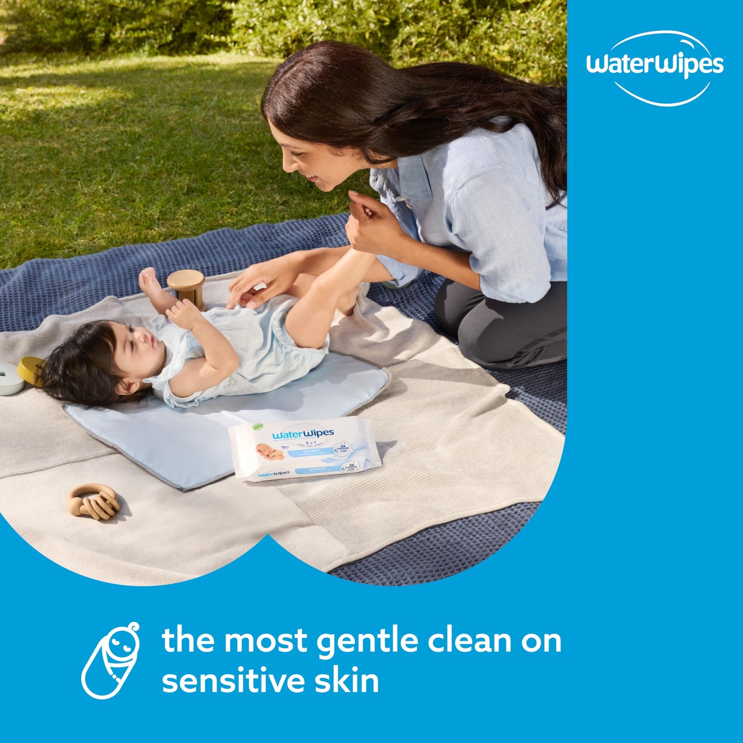 WaterWipes Original Baby Wipes, 99.9% Water, 3-In-1 Cleans, Cares, Protects, Unscented & Hypoallergenic, 1080 Count (18 Packs), Packaging May Vary