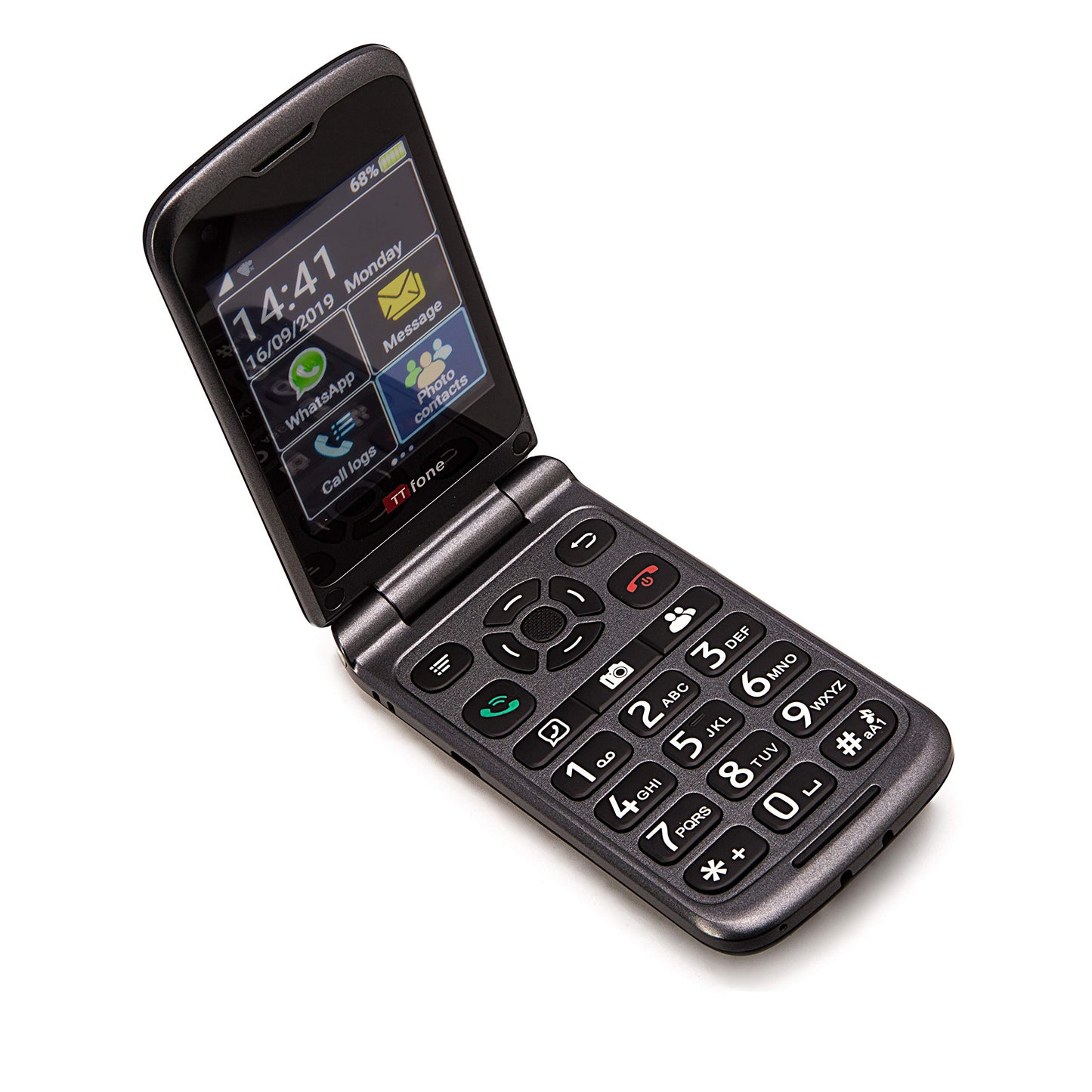 TTfone Titan TT950 Whatsapp Touchscreen Senior Big Button Flip Mobile Phone EE Pay As You Go
