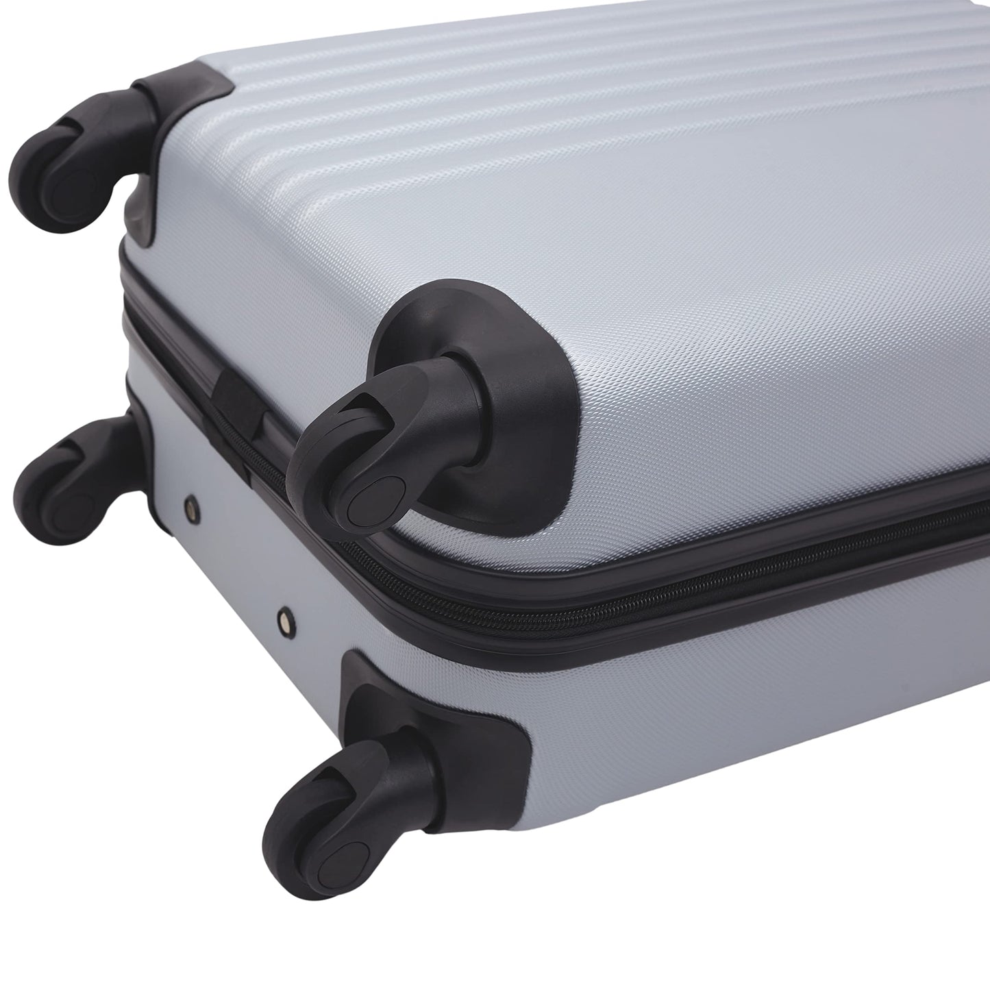 Travelers Club Cosmo Hardside Spinner Luggage, Silver, 2-Piece Set (20/28)