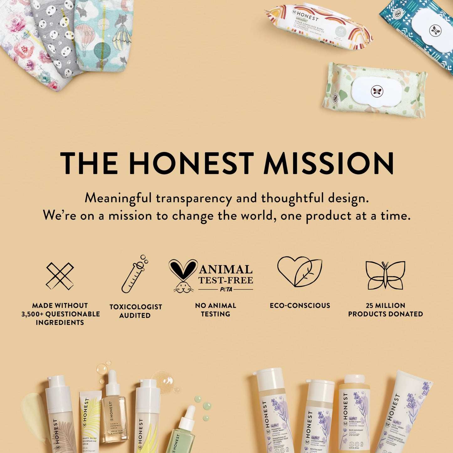 The Honest Company Clean Conscious Multi-Use Wipes | Hypoallergenic + Unscented for Sensitive Skin | Over 99% Water, Compostable, Plant Based, Baby Wipes | Rose Blossom, 288 Count