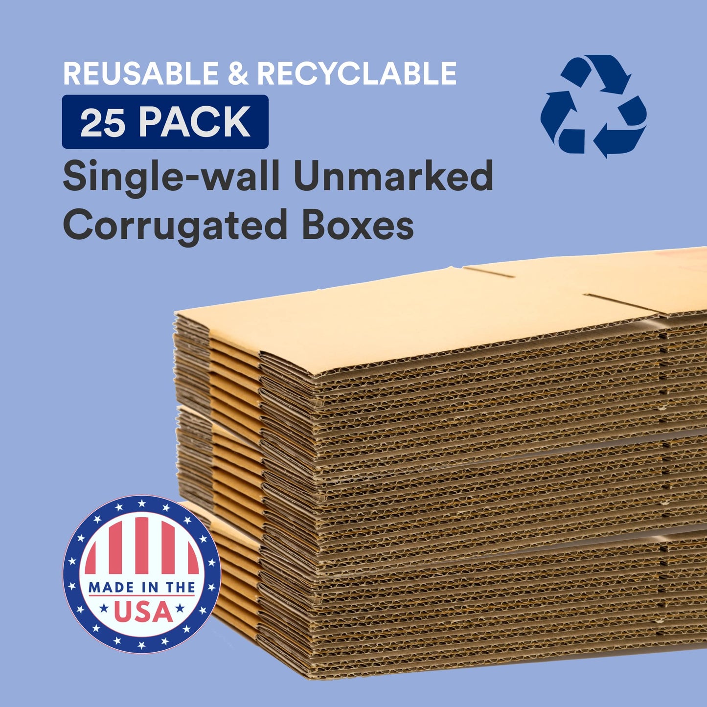 BOX USA 6x6x38 Tall Corrugated Boxes, Tall, 6L x 6W x 38H, Pack of 25 | Shipping, Packaging, Moving, Storage Box for Home or Business, Strong Wholesale Bulk Boxes