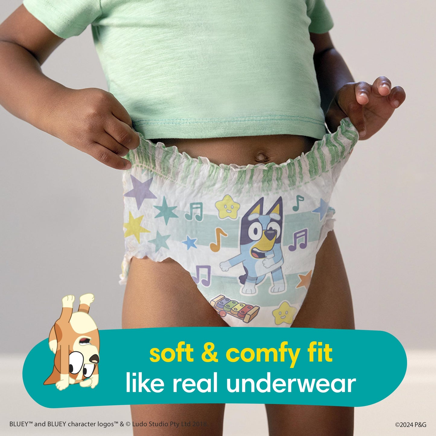 Pampers Training Pants - Easy Ups Boys & Girls Bluey - Size 2T-3T, 140 Count, Children's Potty Underwear (Packaging May Vary)