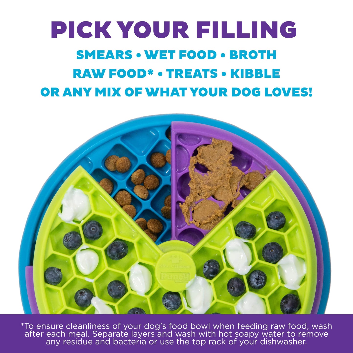 Outward Hound by Nina Ottosson Lickin’ Layers 3-in-1 Interactive Dog Feeder Puzzle, Lick Mat & Slow Feeder Bowl – Mental Stimulation Toy for Medium & Large Dogs