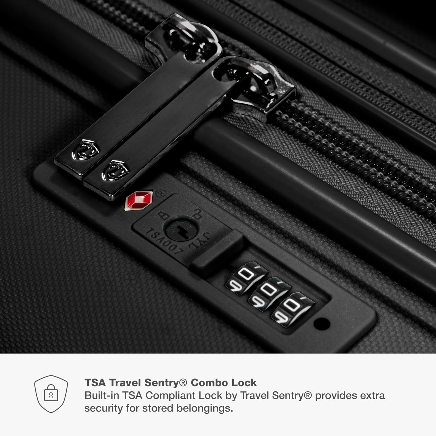 Traveler's Choice Pagosa Indestructible Hardshell Expandable Spinner Luggage, Black, 2 Piece Set