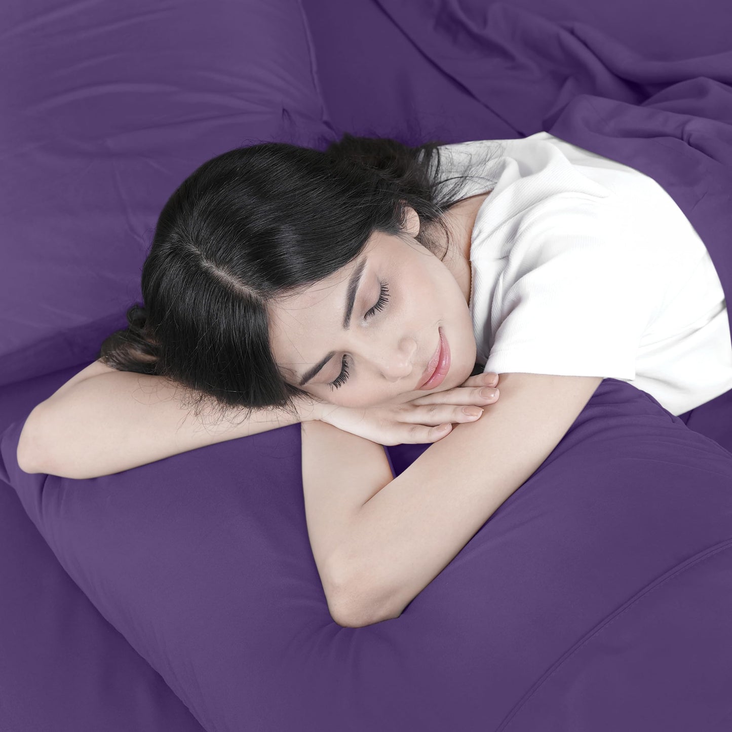 Utopia Bedding Queen Sheet Set – 4 Piece Bed Sheets for Queen Size Bed, Soft and Breathable Microfiber, Includes 1 Fitted Sheet, 1 Flat Sheet and 2 Pillowcases (Egg Plant)
