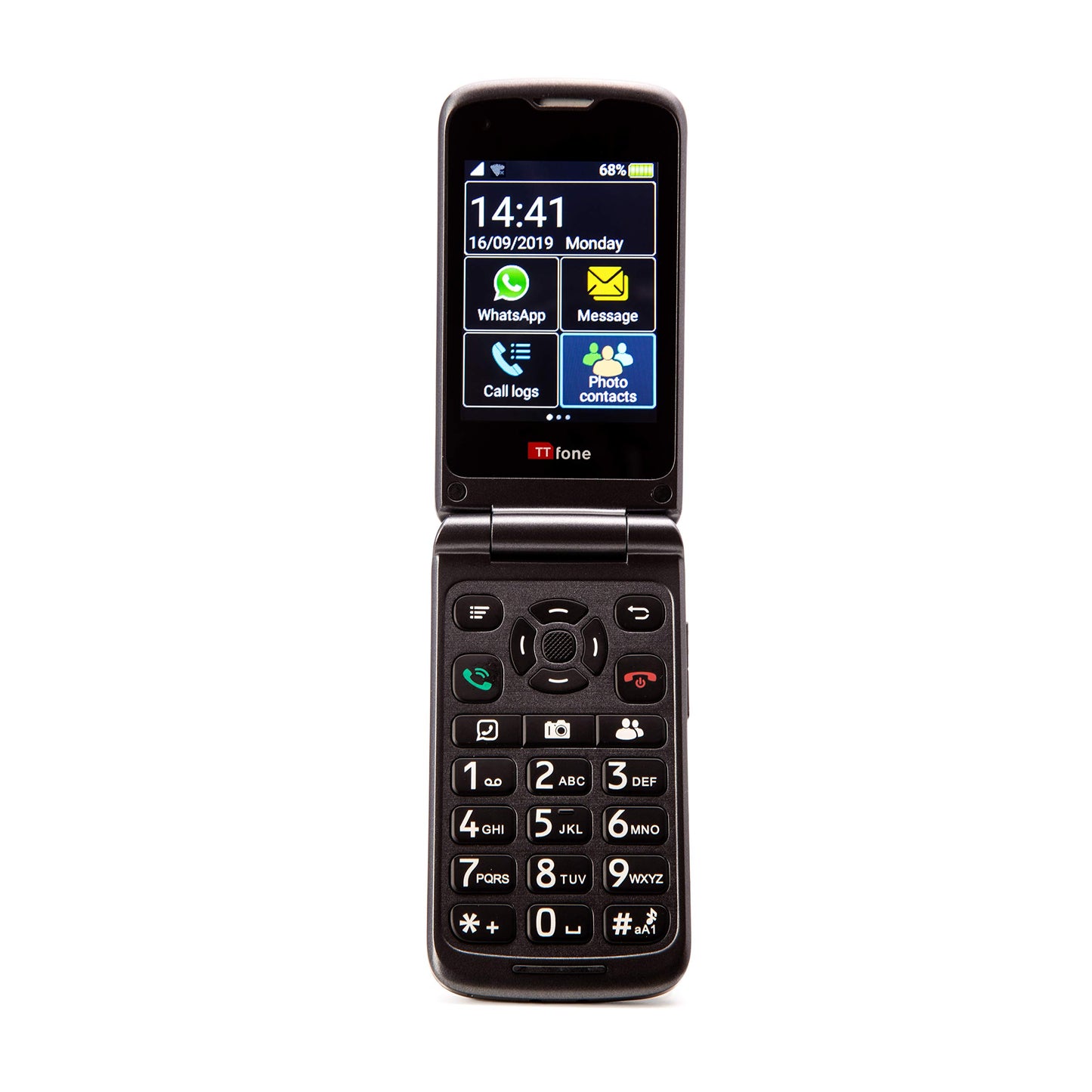 TTfone Titan TT950 Whatsapp Touchscreen Senior Big Button Flip Mobile Phone EE Pay As You Go