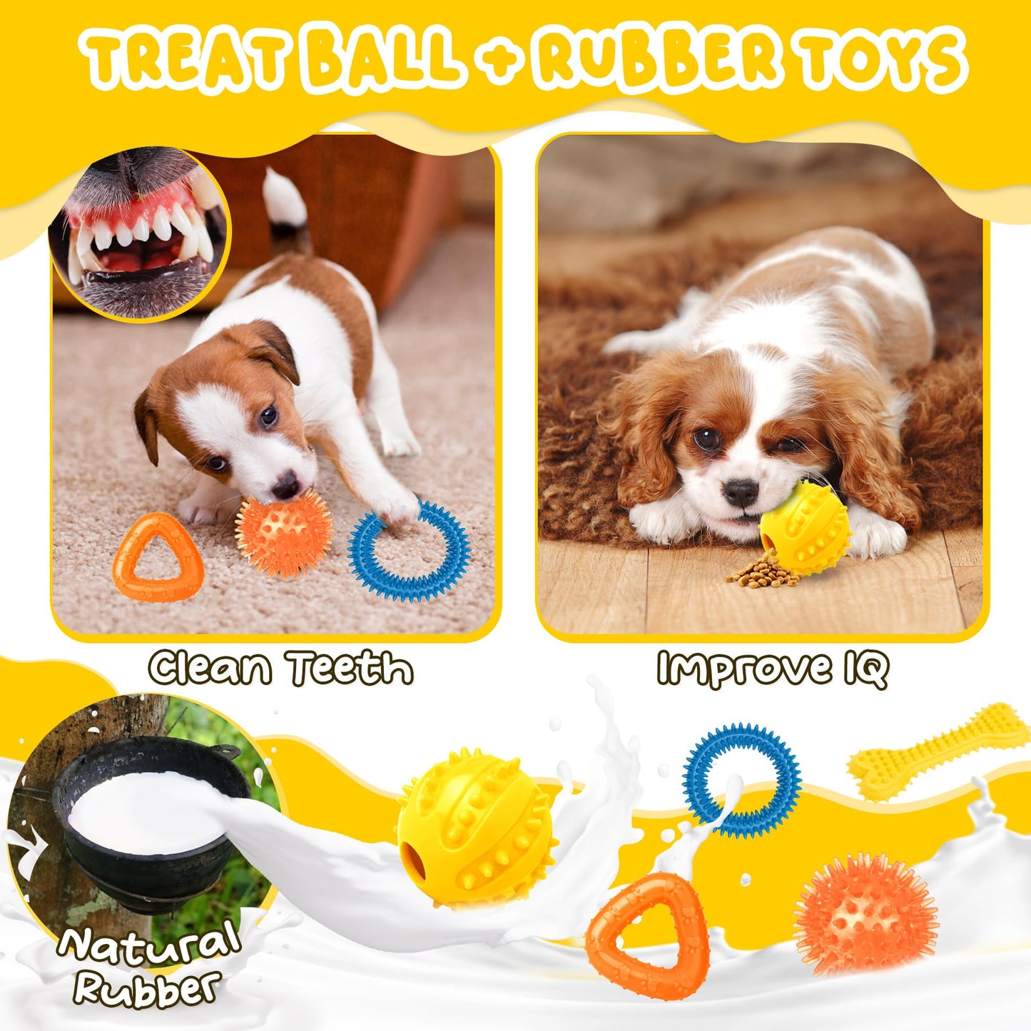 Zeaxuie 23 Pack Luxury Puppy Toys for Teething Small Dogs, Puppy Chew Toys with Rubber, Rope and Squeaky Toys