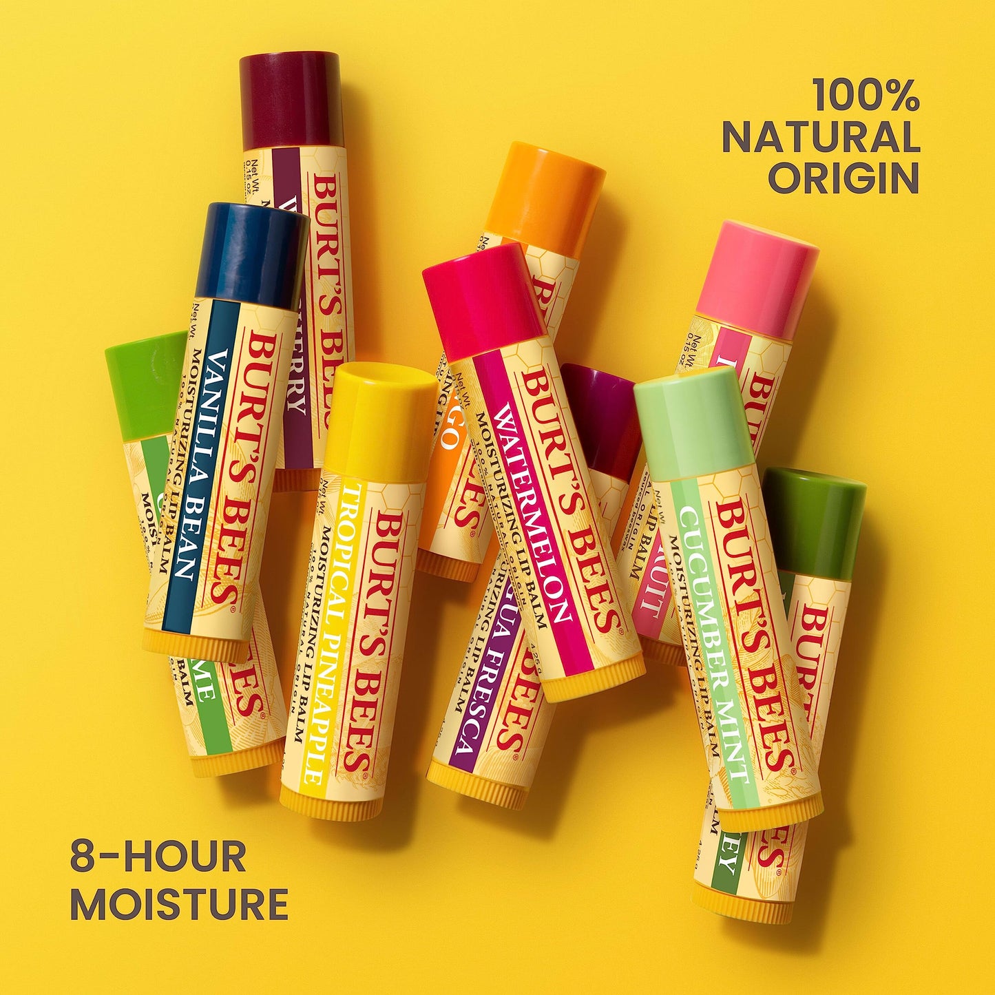 Burt's Bees Lip Balm - Original Beeswax, Lip Moisturizer With Responsibly Sourced Beeswax, Tint-Free, Natural Origin Conditioning Treatment, 4 Tubes, 0.15 oz.
