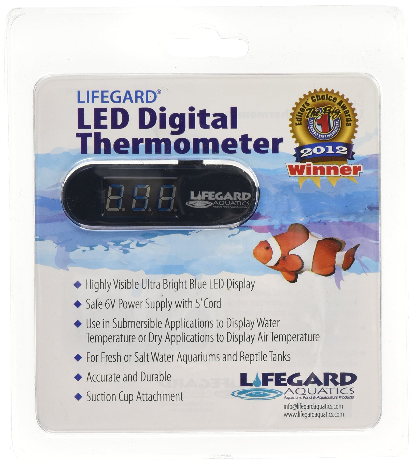 Lifegard Aquatics LED Digital Thermometer for Aquariums