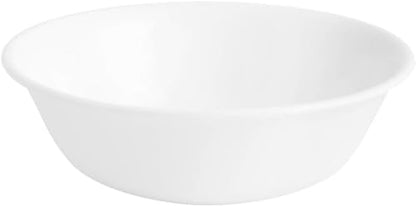 Corelle Vitrelle 6-Piece Soup/Cereal Bowl Set Triple Layer Glass and Chip Resistant, 18-Oz Lightweight Round Bowls, Winter Frost White