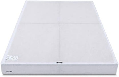 Amazon Basics Smart Box Spring Bed Base, 9-Inch Height Mattress Foundation, Tool-Free Easy Assembly, King, 79"L x 75.5"W x 9"H, White