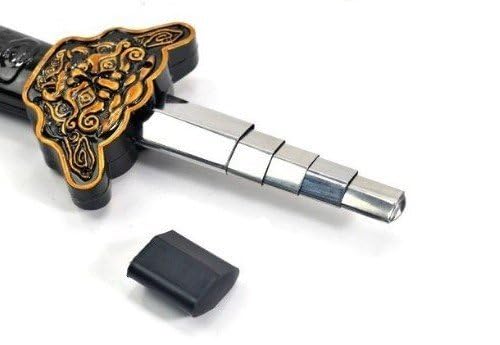 KierHunter Retractable Sword, Tai Chi Kung Fu Martial Arts Magic Sword for Exercises Performance Halloween (Stainless Steel)