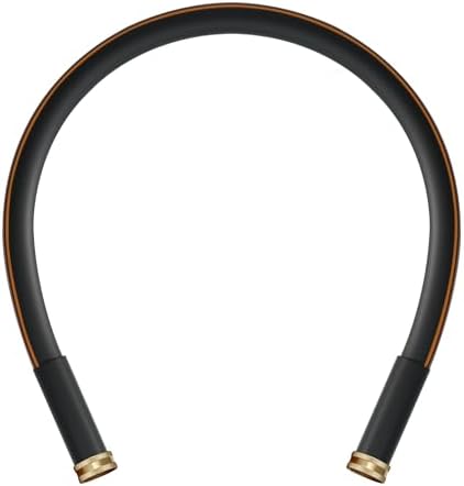 Atlantic Female to Female Heavy Duty Garden Hose 3 ft x 5/8 Inch Black Water Hose Short Connection Leader Hose (3 Feet)