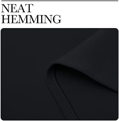 NICETOWN Halloween Pitch Black Solid Thermal Insulated Grommet Blackout Curtains/Drapes for Bedroom Window (2 Panels, 42 inches Wide by 63 inches Long, Black)