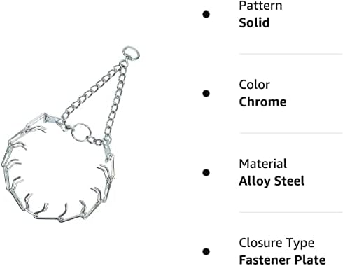 Herm SPRENGER Ultra-Plus Prong Dog Training Collar, 2.25 mm x 13" Neck Size, 16" Chain Length, Steel Chrome Plated Dog Prong Collar, Pinch Collar for Dogs, Dog Correction Collar