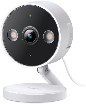 Tapo by TP-Link 2K QHD Security Camera Indoor/Outdoor, 2024 PCMag Editor's Choice, Color Night Vision, Free Person/Pet/Vehicle Detection, Baby Monitor, Local/Cloud Storage, IP66, Dual-Spotlight(C120)