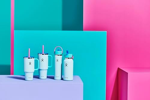 Hydro Flask 32 Oz Wide Flex Straw Cap Bottle - Insulated Stainless Steel - Wide Straw Lid, Non Spill, Leakproof in Polar Plunge