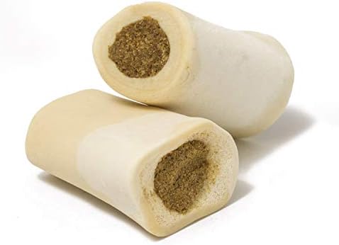 Cadet Stuffed Shin Bones - Highly Digestible, High Protein, Long-Lasting Dog Chew Bone for Aggressive Chewers, Supports Dental Health, - Peanut Butter Flavor, Small (3 Count)