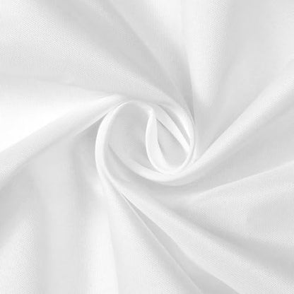 N&Y HOME Fabric Shower Curtain Liner Extra Long 72 x 84 Inches with 2 Bottom Magnets, Hotel Quality, Washable, White Spa Bathroom Curtains with Grommets, 72x84