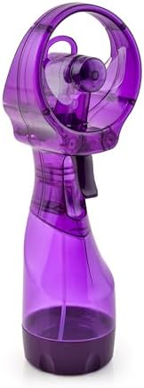 O2COOL Deluxe Handheld Battery Powered Water Misting Fan (Purple)