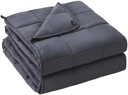 yescool Weighted Blanket for Adults (20 lbs, 60” x 80”, Grey) Cooling Heavy Blanket for Sleeping Perfect for 190-210 lbs, Queen Size Breathable Blanket with Premium Glass Bead, Machine Washable