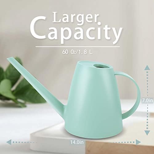 Watering Can for Indoor Plants, Small Watering Cans for House Plant Garden Flower, Long Spout Water Can for Outdoor Watering Plants 1. 8L 1/2 Gallon (Green)