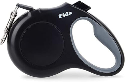 Fida Retractable Dog Leash, 16 ft Dog Walking Leash for Small Dogs up to 26 lbs, 360° Tangle Free, Black