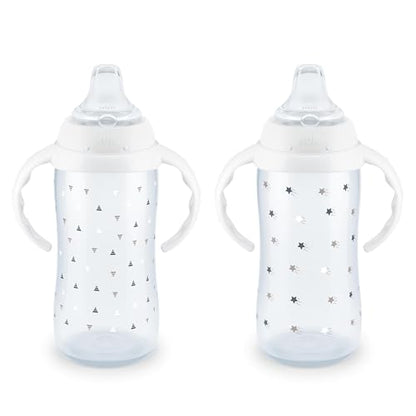 NUK Learner Cup 6+ Months Timeless Collection Amazon Exclusive 10 Oz – BPA Free Spill Proof Sippy Cup 2 Count (Pack of 1)