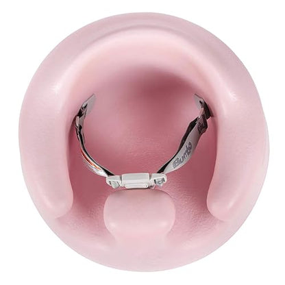 Bumbo Baby Infant Soft Foam Comfortable Support Wide Floor Seat with 3 Point Adjustable Harness for Ages 3 to 12 Months, Cradle Pink