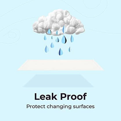 Peekapoo - Disposable Changing Pad Liners (50 Pack) Super Soft, Ultra Absorbent & Waterproof - Covers Any Surface for Mess Free Baby Diaper Changes