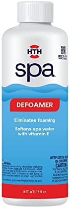 HTH Spa Defoamer & Non Chlorine Shock Oxidizer & Clear Chlorinating Sanitizer, Hot Tub Chemical Controls Bacteria and Algae, 2.25 lbs