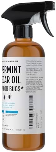 Kate's Home & Garden Peppermint Oil Spray for Bugs, Insects, Spiders. Indoor Repellent Pest Control with Cedarwood Oil (16oz, Natural, Non Toxic)