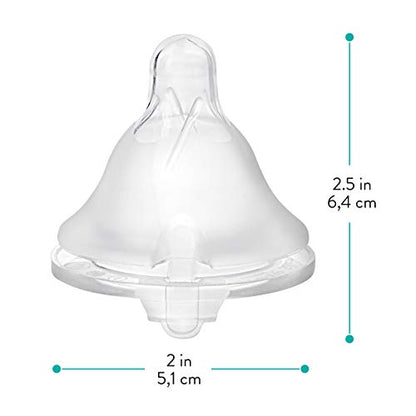 Evenflo Feeding Piece of 6 Balance Plus Wide Neck Nipples for The Balance Plus Wide Neck Baby Bottles, 0 Months and Up