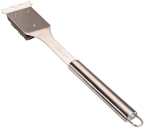 Cuisinart Stainless Steel 16.5" Long Handle Grill Cleaner Brush and Scraper for BBQ, Griddle, Grills, Cookout Tool, Grill Brush for Outdoor Grills BBQ Accessories