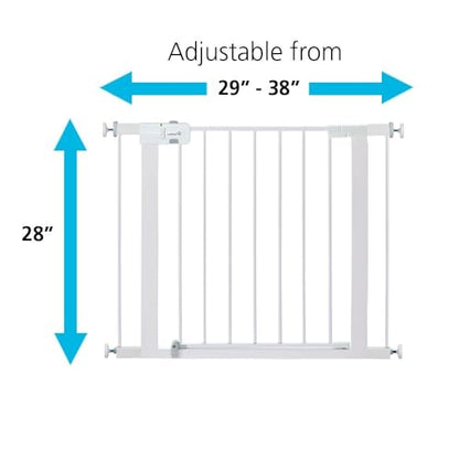 Safety 1st Easy Install 28'' Walk Thru Gate, Fits Between 29'' and 38'', Black, 1-Pack,(GA105CBLK)