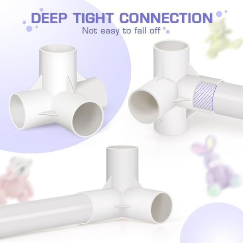 Trycooling Stuffed Animal Storage Zoo Stuffed Animal Holder Space Save Vertical Stuffed Animals Storage PVC with Elastic Band and Net for Playroom Bedroom Nursery (White 1)