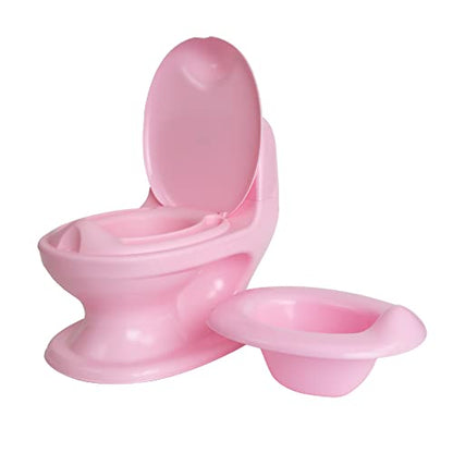Nuby My Real Potty Training Toilet with Life-Like Flush Button and Sound - 18+ Months - Pink