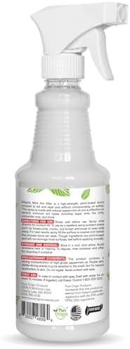 Mighty Mint Peppermint Oil Ant Killer Spray – Natural Ant Repellent for Indoor & Outdoor Use – Plant-Based Insect & Pest Control – 16 oz