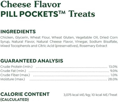Greenies Pill Pockets for Dogs Small Size, Soft Dog Treats, Cheese Flavor, (6) 3.2 oz. Pouches (180 Treats Total)