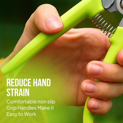 2-Pack Stainless Steel Gardening Scissors, Pruning Shears and Clippers for Gardening