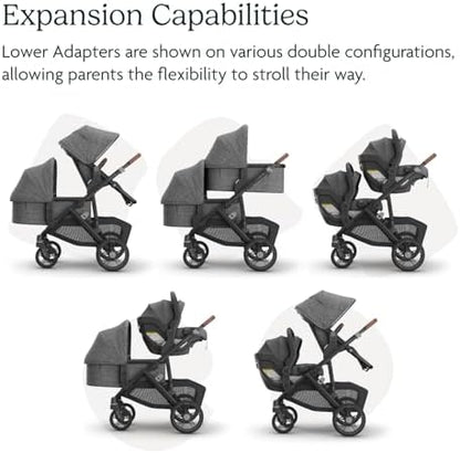 UPPAbaby Lower Adapter for Vista, Vista V2, Vista V3 Strollers/Compatible with RumbleSeat V2+, Bassinet, Aria, Mesa V2, and Mesa Max Infant Car Seats/Quick + Secure Attachment / 1 Set