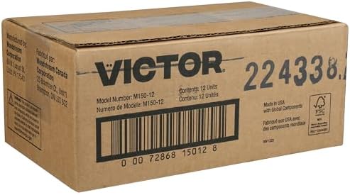 Victor Mouse Traps M150-12, Metal Pedal, Sustainably Sourced FSC Wood, Wooden Mouse Traps - Pack of 12