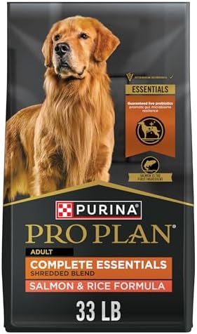 Purina Pro Plan Complete Essentials Shredded Blend Salmon and Rice Dog Food Dry Formula with Probiotics for Dogs - 33 lb. Bag