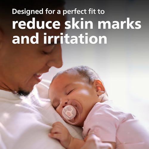 Philips Avent Ultra Soft Pacifier - 4 x Soft and Flexible Baby Pacifiers for Babies Aged 0-6 Months, BPA Free with Sterilizer Carry Case, SCF091/25