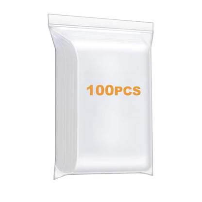 Foopama 100 PCS 10" x 13" Thick Clear Zip Poly Lock Plastic Bags Seal Reclosable Zip Bag Durable 2.4 Mil Clothing T-Shirt Toys Snacks Zipper Bags