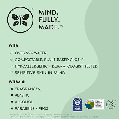 The Honest Company Clean Conscious Multi-Use Wipes | Hypoallergenic + Unscented for Sensitive Skin | Over 99% Water, Compostable, Plant Based, Baby Wipes | Pattern Play, 720 Count